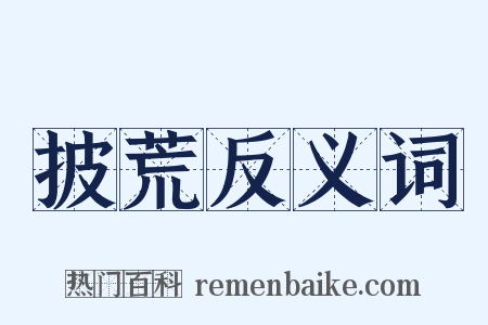 披荒反义词是什么意思的图片